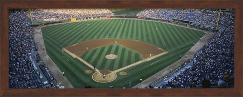 Framed High angle view of spectators in a stadium, U.S. Cellular Field, Chicago White Sox, Chicago, Illinois, USA Print