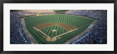 Framed High angle view of spectators in a stadium, U.S. Cellular Field, Chicago White Sox, Chicago, Illinois, USA Print