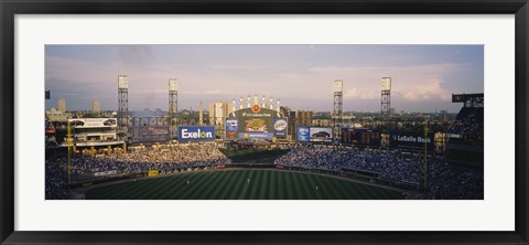 Framed High angle view of spectators in a stadium, U.S. Cellular Field, Chicago, Illinois, USA Print