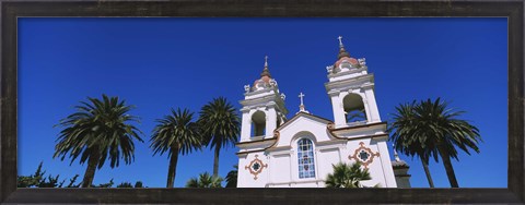 Framed High section view of a cathedral, Portuguese Cathedral, San Jose, Silicon Valley, Santa Clara County, California, USA Print