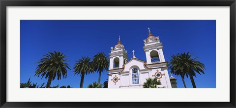 Framed High section view of a cathedral, Portuguese Cathedral, San Jose, Silicon Valley, Santa Clara County, California, USA Print