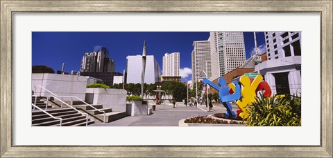 Framed Skyscrapers in a city, Moscone Center, South of Market, San Francisco, California, USA Print