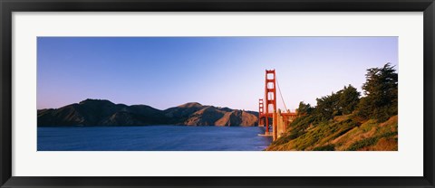 Framed Distant View of Golden Gate Bridge, San Francisco, California, USA Print