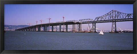 Framed Bay Bridge, Treasure Island, Oakland, San Francisco, California Print