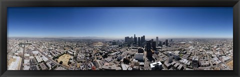 Framed 360 degree view of a city, City Of Los Angeles, Los Angeles County, California, USA Print