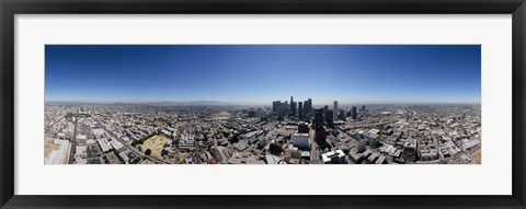 Framed 360 degree view of a city, City Of Los Angeles, Los Angeles County, California, USA Print