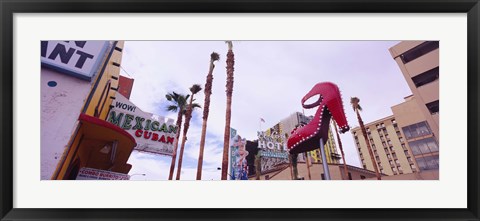 Framed Low angle view of a sculpture of a high heel, Fremont Street, Las Vegas, Clark County, Nevada, USA Print