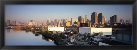 Framed Buildings at the waterfront, Midtown Manhattan, Manhattan, New York City, New York State, USA Print