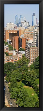 Framed Skyscrapers in a city, Washington Square, Philadelphia, Philadelphia County, Pennsylvania, USA Print