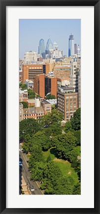 Framed Skyscrapers in a city, Washington Square, Philadelphia, Philadelphia County, Pennsylvania, USA Print