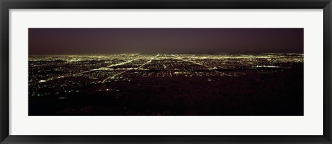 Framed High angle view of a city, South Mountain Park, Maricopa County, Phoenix, Arizona, USA Print