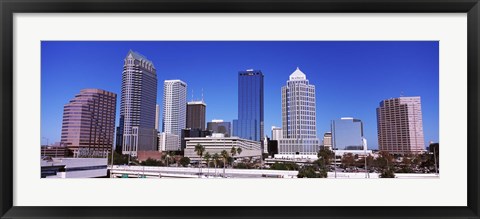 Framed Skyscrapers in a city, Tampa, Florida, USA Print