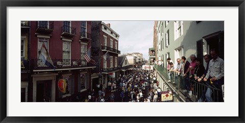 Framed Group of people participating in a parade, Mardi Gras, New Orleans, Louisiana, USA Print