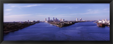 Framed Buildings in a city, Tampa, Hillsborough County, Florida, USA Print