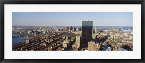 Framed Aerial View of Boston, Massachusetts Print