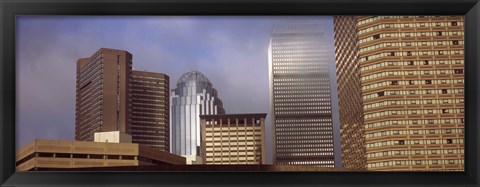 Framed Skyscrapers in a city, Boston, Suffolk County, Massachusetts, USA Print