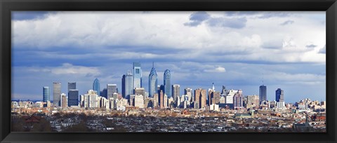 Framed Aerial View of Center City, Philadelphia Print