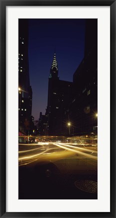 Framed Buildings in a city, Chrysler Building, Manhattan, New York City, New York State, USA Print