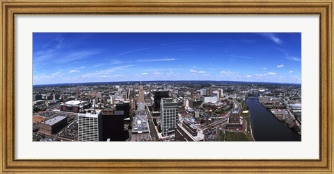 Framed Aerial view of a cityscape, Newark, Essex County, New Jersey Print