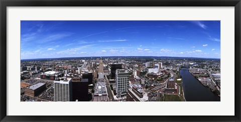 Framed Aerial view of a cityscape, Newark, Essex County, New Jersey Print