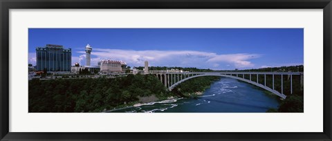 Framed Bridge across a river, Rainbow Bridge, Niagara River, Niagara Falls, New York State, USA Print