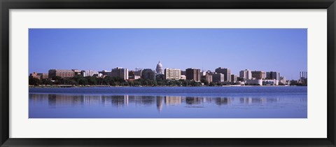 Framed Lake Monona and Madison Skyline,Wisconsin Print