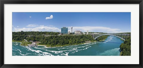 Framed Arch bridge across a river, Rainbow Bridge, Niagara River, Niagara Falls, Ontario, Canada Print