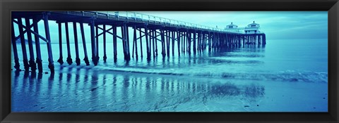 Framed Pier at sunset, Malibu Pier, Malibu, Los Angeles County, California, USA Print