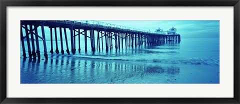 Framed Pier at sunset, Malibu Pier, Malibu, Los Angeles County, California, USA Print