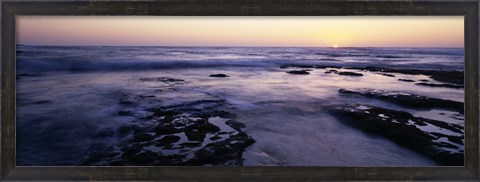 Framed Waves in the sea, Children&#39;s Pool Beach, La Jolla Shores, La Jolla, San Diego, California, USA Print