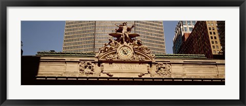 Framed High section view of a railroad station, Grand Central Station, Manhattan, New York City, New York State, USA Print