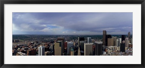 Framed Buildings in a city, Denver, Denver county, Colorado Print