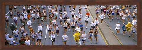 Framed People running in a marathon, Chicago Marathon, Chicago, Illinois, USA Print