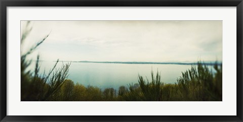 Framed Park along an inlet, Puget Sound, Discovery Park, Magnolia, Seattle, Washington State, USA Print