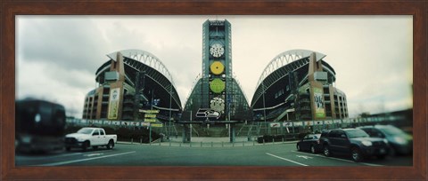 Framed Facade of a stadium, Qwest Field, Seattle, Washington State, USA Print