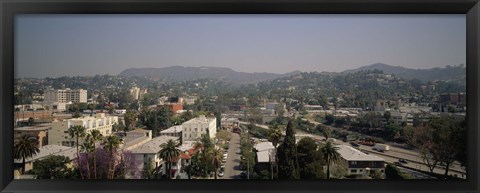 Framed Buildings in a city, Hollywood, City of Los Angeles, California, USA Print