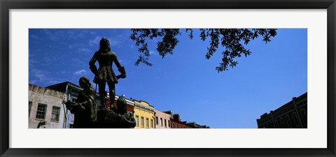 Framed Statues in front of buildings, French Market, French Quarter, New Orleans, Louisiana, USA Print