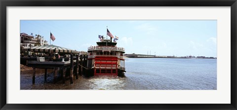 Framed Paddleboat Natchez in a river, Mississippi River, New Orleans, Louisiana, USA Print