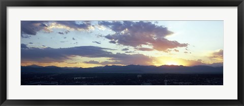 Framed City at the sunrise, Denver, Colorado, USA Print