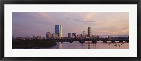 Framed Charles River, Back Bay, Boston, Massachusetts Print