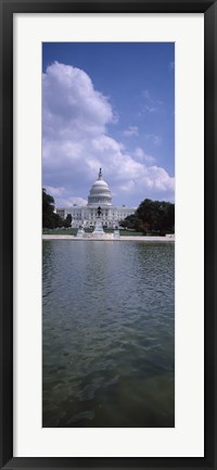 Framed Reflecting pool with a government building in the background, Capitol Building, Washington DC, USA Print