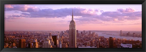 Framed Aerial view of Midtown Manhattan, New York City Print