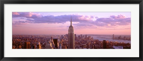 Framed Aerial view of Midtown Manhattan, New York City Print