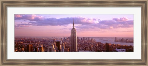 Framed Aerial view of Midtown Manhattan, New York City Print