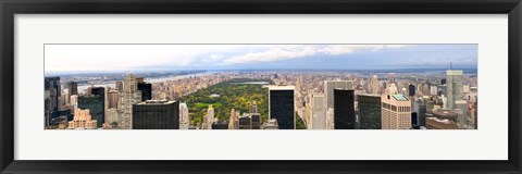 Framed Aerial view of a city, Central Park, Upper Manhattan, Manhattan, New York City, New York State, USA Print