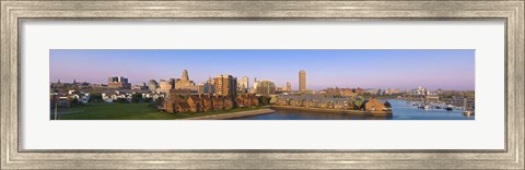 Framed High angle view of a city, Buffalo, New York State, USA Print