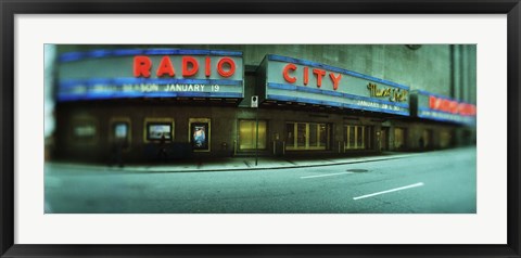 Framed Stage theater at the roadside, Radio City Music Hall, Rockefeller Center, Manhattan, New York City, New York State, USA Print