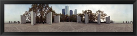 Framed 360 degree view of a war memorial, East Coast Memorial, Battery Park, Manhattan, New York City, New York State, USA Print