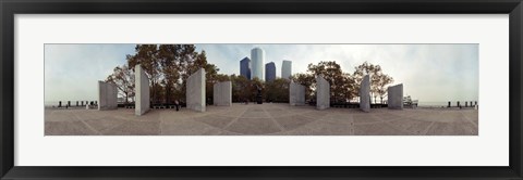 Framed 360 degree view of a war memorial, East Coast Memorial, Battery Park, Manhattan, New York City, New York State, USA Print