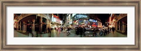 Framed 360 degree view of a city at dusk, Broadway, Manhattan, New York City, New York State, USA Print